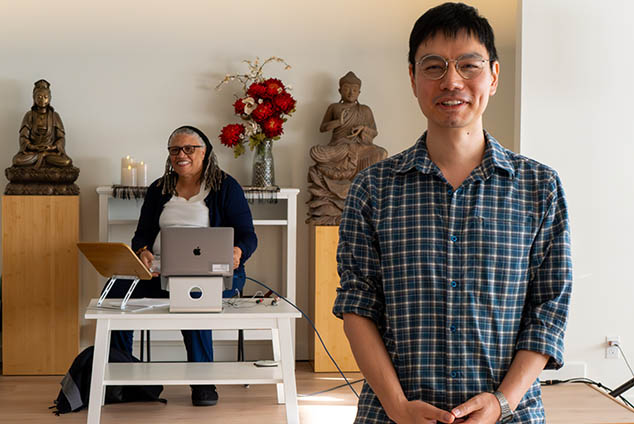 Gary Leung, Tuere Sala at Seattle Insight Monday night sangha